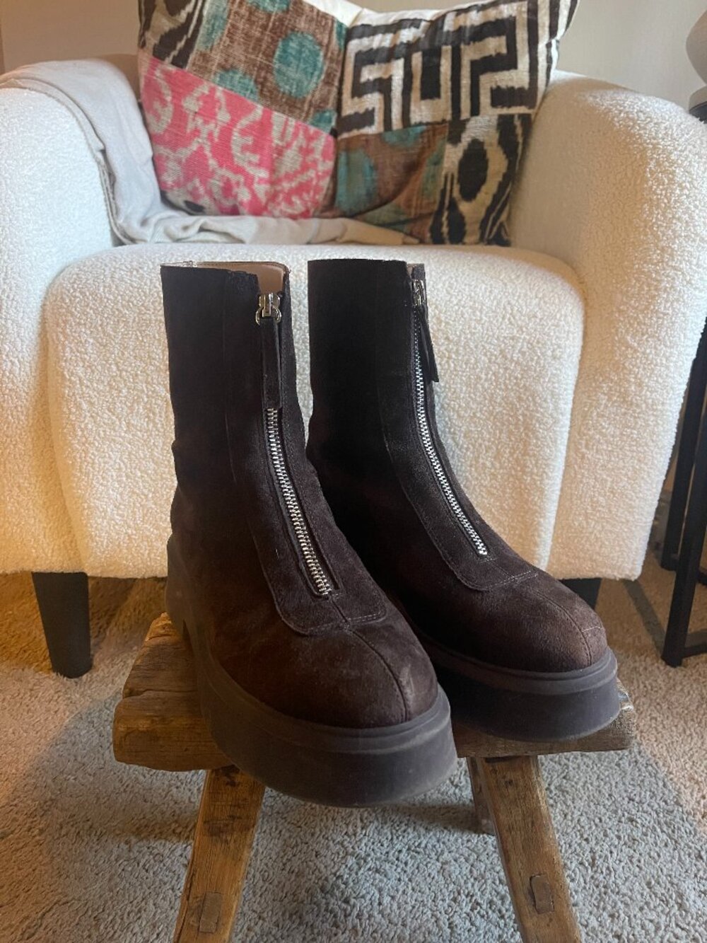 Brown Suede Steve Madden Jones Platform Boot